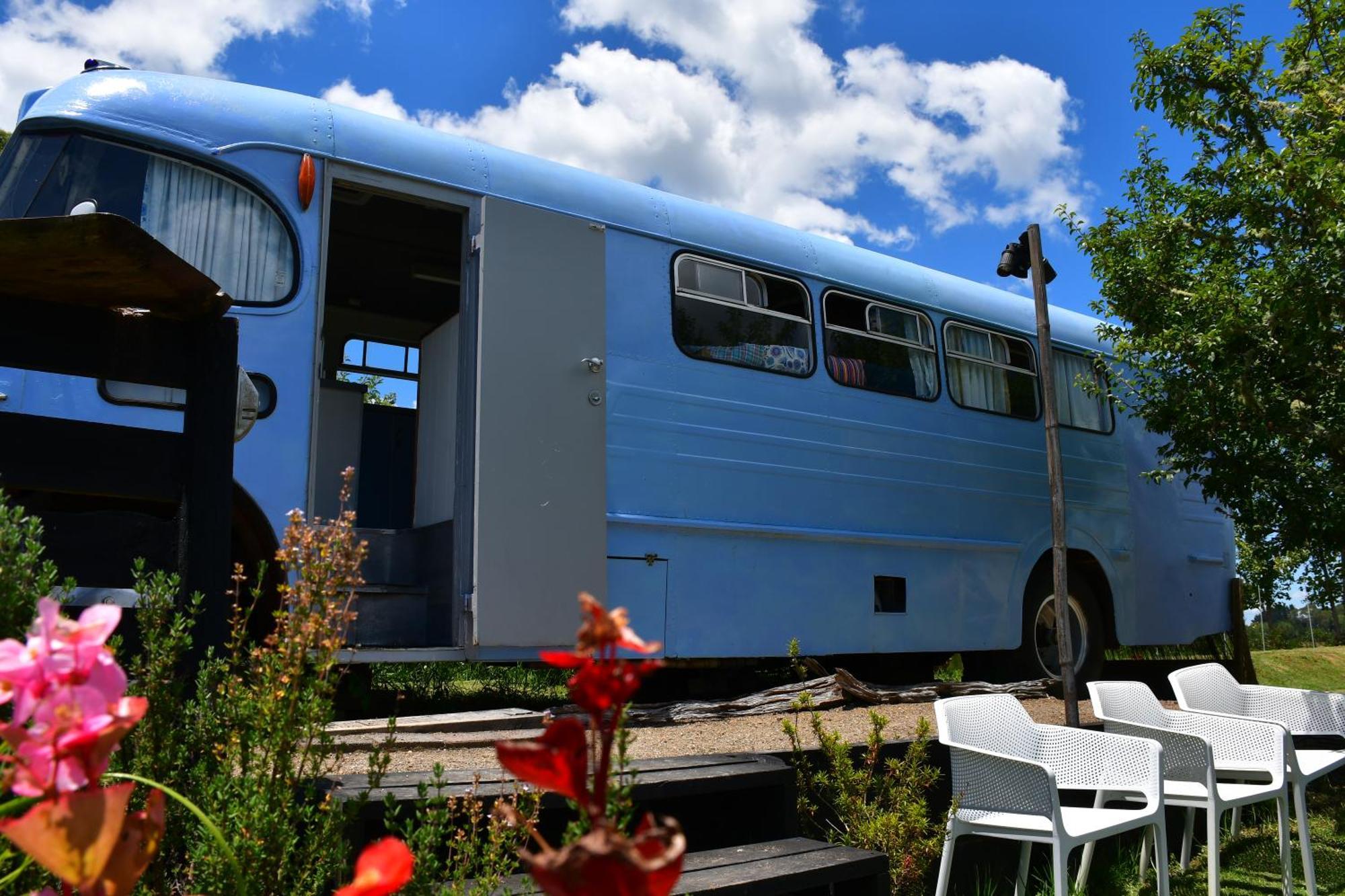 Evi The School Bus At Oromahoe Downs Farm Puketona Exterior foto